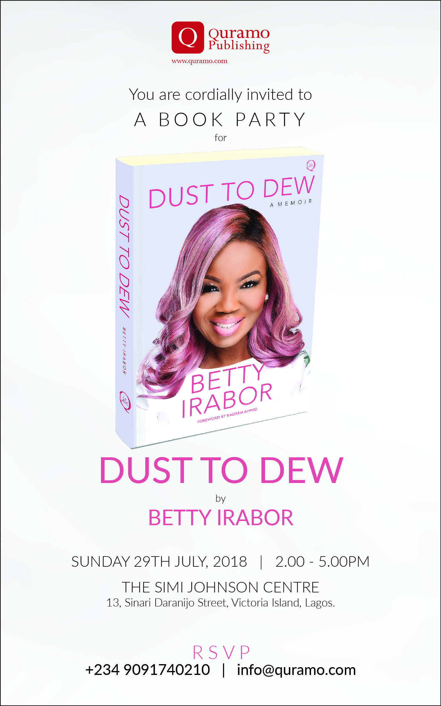 The ”Dust To Dew” Book Party
